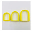 Set Of 3 Arc Clay Cutters | Cookie Cutter | 3D Polymer Clay Cutter