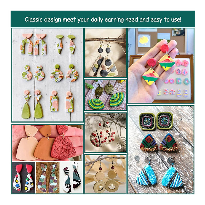 Polymer Clay Cutters | 18 Pieces Polymer Clay Tools of Different Shapes with Cards for Earring