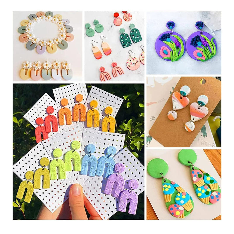 27 Polymer Clay Cutters | 12 Stainless Steel Shapes | Cutting Tools | Earring Card Molds