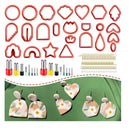 Keoker | Polymer Clay Cutter | Set Of 24 Plastic Clay Cutter Shapes For Jewelry With 16 Circle Shape Cutters