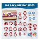 Keoker | Polymer Clay Cutter | Set Of 24 Plastic Clay Cutter Shapes For Jewelry With 16 Circle Shape Cutters