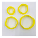 Set of 4 Organic Circle Shaped Clay Cutters | Cookie Cutter | 3D Polymer Clay Cutter Set