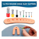 Keoker | Polymer Clay Cutter | Set Of 24 Plastic Clay Cutter Shapes For Jewelry With 16 Circle Shape Cutters