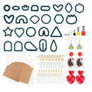 Polymer Clay Cutters | Set of 162 Plastic Clay Earring Cutters | 24 Clay Cutter Shapes With Earring Accessories