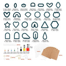 Polymer Clay Cutters | Set of 162 Plastic Clay Earring Cutters | 24 Clay Cutter Shapes With Earring Accessories