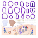 Set Of 118 Polymer Clay Cutters | 18 Polymer Clay Earring Molds | Unique Clay Tools For Making Polymer Clay Jewelry