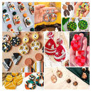 Polymer Clay Cutters | Set of 162 Plastic Clay Earring Cutters | 24 Clay Cutter Shapes With Earring Accessories