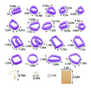 18 Plastic Polymer Clay Earring Cutters With Earring Cards | Earring Hooks
