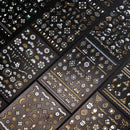 16 Pcs Nail Stickers Bronzing White Small Flower Nail Decals Adhesive Glue-free Nail Decals