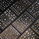 16 Pcs Nail Stickers Bronzing White Small Flower Nail Decals Adhesive Glue-free Nail Decals