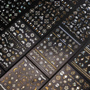 16 Pcs Nail Stickers Bronzing White Small Flower Nail Decals Adhesive Glue-free Nail Decals