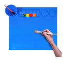 LUTER Silicone Painting Mat For Crafts | 16.5 x 14.6 Inches | Non-Stick Craft Mat With Collapsible Paint Brush Cleaner