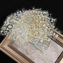 16 Pcs Nail Stickers Bronzing White Small Flower Nail Decals Adhesive Glue-free Nail Decals