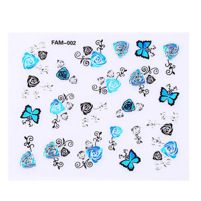 30 Pcs 3D Butterfly Bronzing Self-Adhesive Nail Stickers | Bronzing Self-Adhesive Nail Art Decal Long-lasting