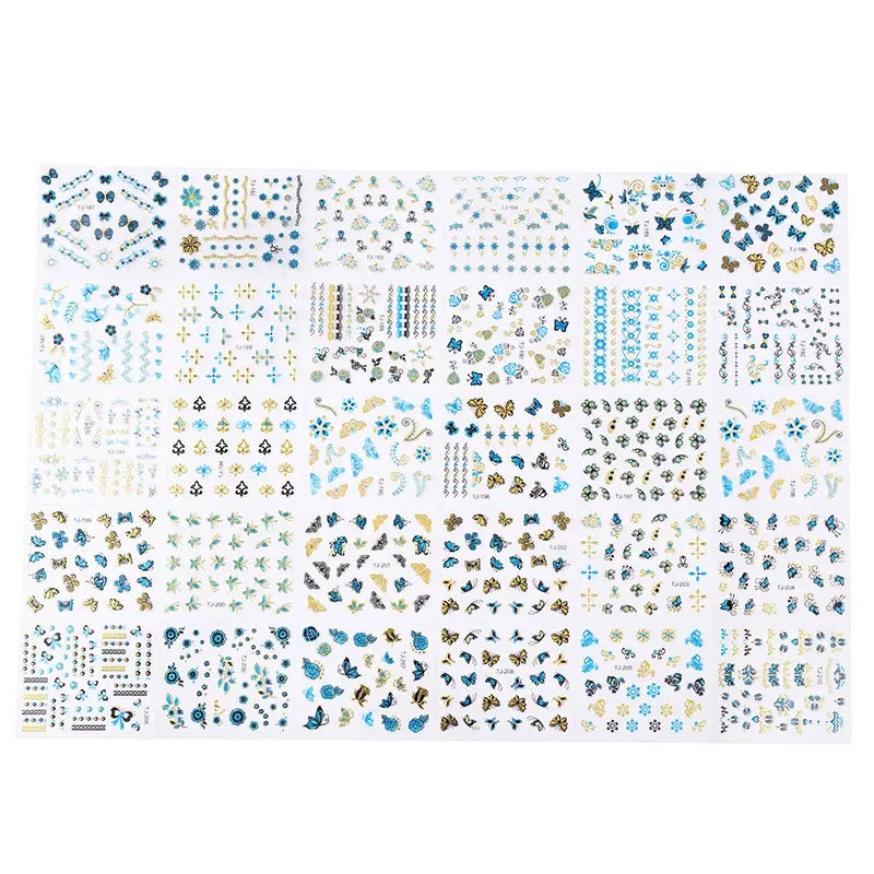 30 Pcs 3D Butterfly Bronzing Self-Adhesive Nail Stickers | Bronzing Self-Adhesive Nail Art Decal Long-lasting