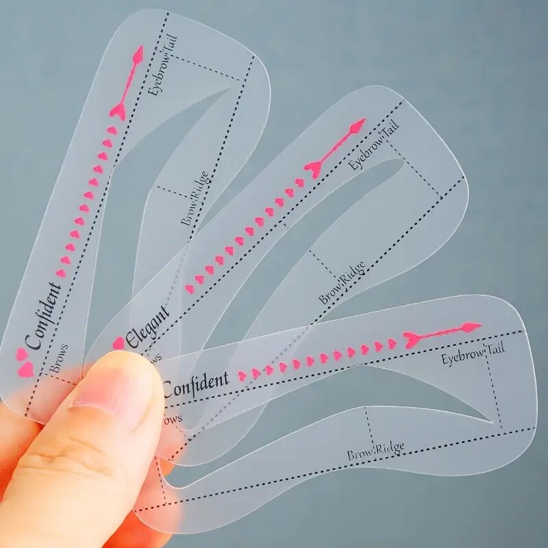 10Pcs Precisely Position Eyebrow Stencils | Attach Tightly | Professional Portable Eyebrow Shaping Stencils