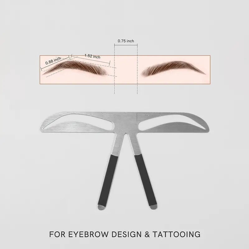 1pc Eyebrow Shaping Stencil Kit Eyebrow Ruler Permanent Tattoo Makeup Stencil Shaper Extension Three-point Positioning Design Ruler Shape