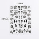 2 Pcs Nail Stickers With Zebra Black Leopard Animal Nail Design Nail Slider Stickers