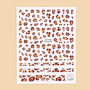 3 Pcs Nail Art Stickers Leopard Heart Nail Art Design Manicure Slider Decals Decorative Nail Accessories