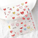 Kinds Of Hearts 5D Nail Stickers DIY Acrylic Engraved Nail Manicure Decoration