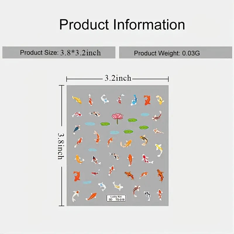 Kinds Of Hearts 5D Nail Stickers DIY Acrylic Engraved Nail Manicure Decoration