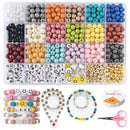 Bracelet Making Kit | Girl Cute Bracelet Necklace Jewelry Making Kit | Young Girl Student DIY Bulk Acrylic Beads | Girl Birthday Gift