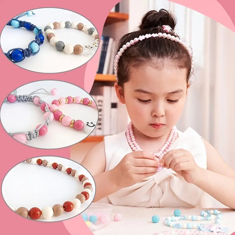 Bracelet Making Kit Bead Kit, Bead for Bracelet, 6000 Beads, Kids Crafts,  DIY Craft for Kids, Gift for Kids 