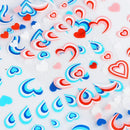 3D Heart Nail Stickers Neon Strips Tape Geometric Line Sliders Nail Decoration Trend 2022 Wave Swirls Decal For Manicure