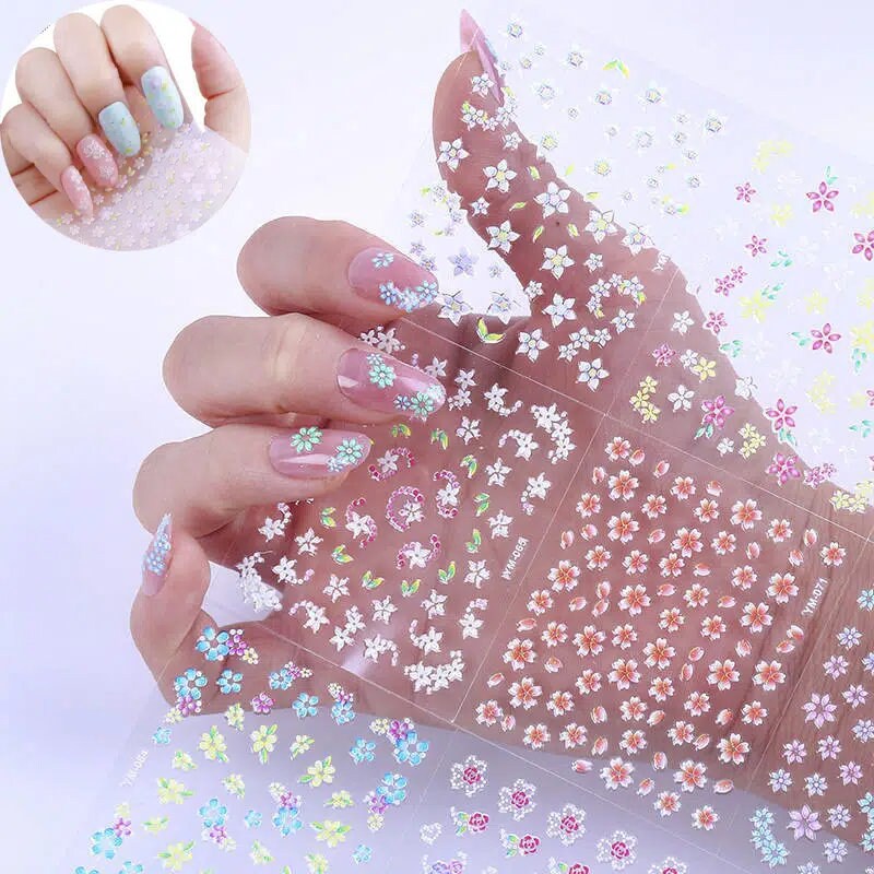 30 Sheets Nail Stickers 3D Nail Decals Stickers Cute And Lovely Nail Stickers