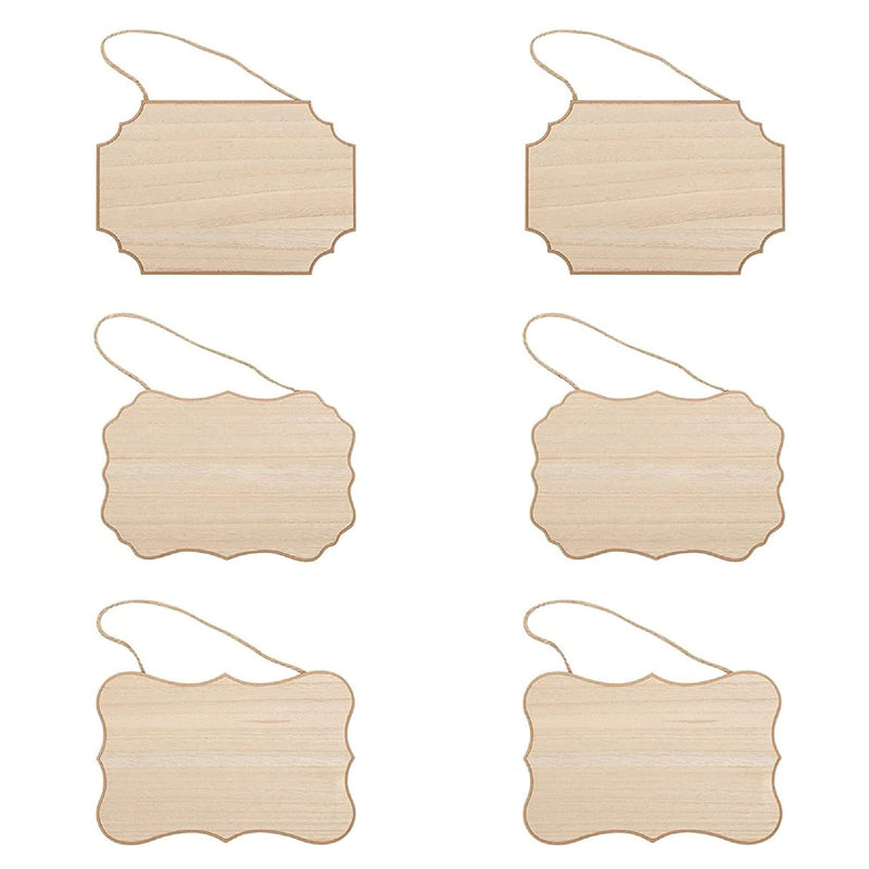 Unfinished wooden craft outlet plaques