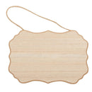 6 Pack Unfinished Hanging Wood Craft Signs With Jute Rope | Blank Wooden Plaques For DIY Painting | 3 Designs  | 9 x 6 inches)