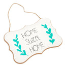 6 Pack Unfinished Hanging Wood Craft Signs With Jute Rope | Blank Wooden Plaques For DIY Painting | 3 Designs  | 9 x 6 inches)