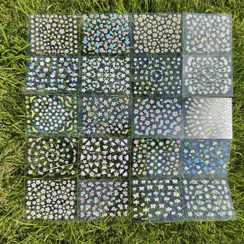 30 Sheets Nail Stickers 3D Nail Decals Stickers Cute And Lovely Nail Stickers