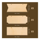 15 Unfinished Wooden Hanging Signs | Rectangular | Blank | To Hang | Decorative | Wooden | With Ropes | For Pyrography | Paint