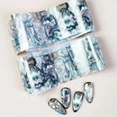 2 Boxes Marble Pattern Nail Art Transfer Foil Nail Stickers Shell Patten Nail Sticker 4*120cm