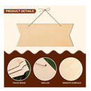 15 Unfinished Wooden Hanging Signs | Rectangular | Blank | To Hang | Decorative | Wooden | With Ropes | For Pyrography | Paint