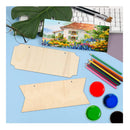 15 Unfinished Wooden Hanging Signs | Rectangular | Blank | To Hang | Decorative | Wooden | With Ropes | For Pyrography | Paint