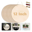 12 Inch Wooden Circles For Crafts | 10 Unfinished Wood Pieces | Round Embellishments For Crafts Valentines Crafts