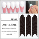 Nail Art French Tip Guide Stickers Geometry French Nail Strips White For French