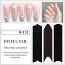 Nail Art French Tip Guide Stickers Geometry French Nail Strips White For French
