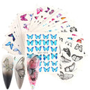 30 Pcs Set Sticker On Nails Flower Butterfly Water Transfer Decal Anime Leaf Foil Nail Design Slider Manicure Decoration