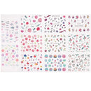 44 Pcs Flower 3D Nail Stickers Set Floral Leaves Flower Adhesive Decal 3D Stickers Slider Press On Nails Manicure Decorations E1007-1050