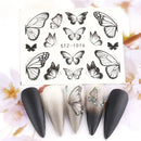 30 Pcs Set Sticker On Nails Flower Butterfly Water Transfer Decal Anime Leaf Foil Nail Design Slider Manicure Decoration