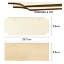 FSWCCK 10 Blank Unfinished Wooden Hanging Signs With Strings | Blank Rectangular Hanging Home Decorative Wood Slices