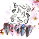 30 Pcs Set Sticker On Nails Flower Butterfly Water Transfer Decal Anime Leaf Foil Nail Design Slider Manicure Decoration