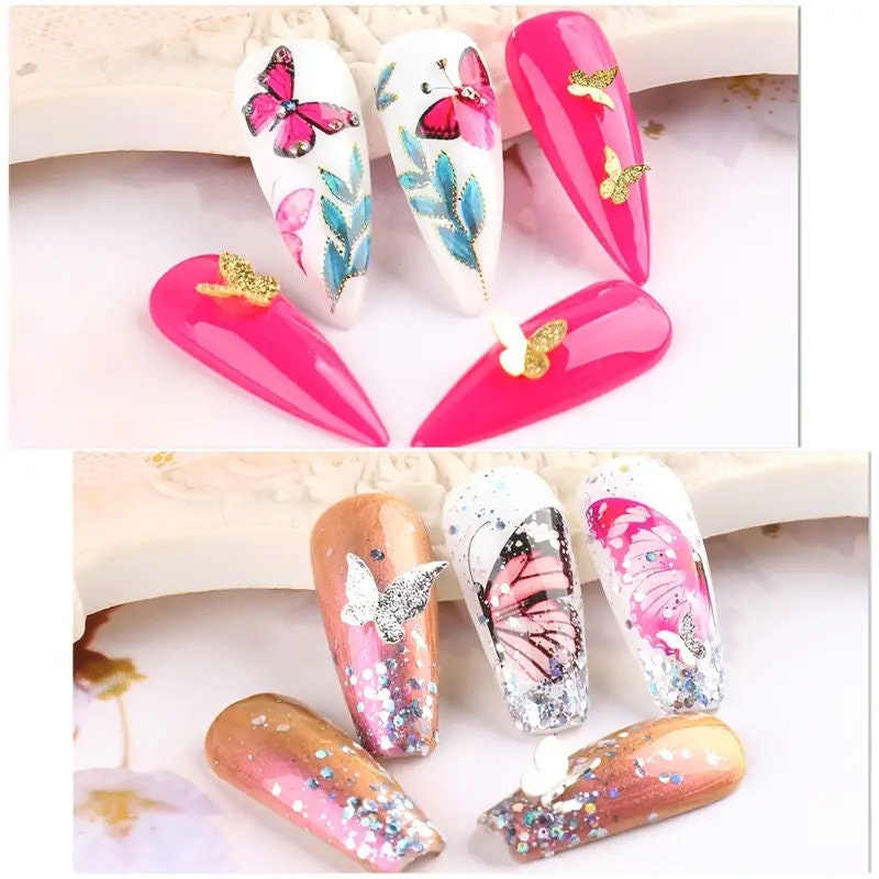 30 Pcs Set Sticker On Nails Flower Butterfly Water Transfer Decal Anime Leaf Foil Nail Design Slider Manicure Decoration