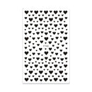 2 Pcs Black White Love Heart 3D Nail Art Stickers Set Mixed Sizes Valentine's Heart Design Adhesive Decal Polish Slider Heart