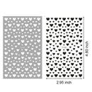 2 Pcs Black White Love Heart 3D Nail Art Stickers Set Mixed Sizes Valentine's Heart Design Adhesive Decal Polish Slider Heart