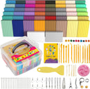Polymer Clay 50 Colors | Modeling Clay for Kids DIY Starter Kits | Oven Baked Model Clay, Non-Toxic, Non-Sticky Sculpting Tools(50 Colors A)