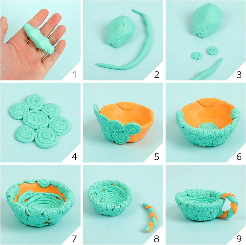 Polymer Clay Kits for DIY Modeling Oven Bake Model Safe and Non-Toxic  Sculpting Tools and